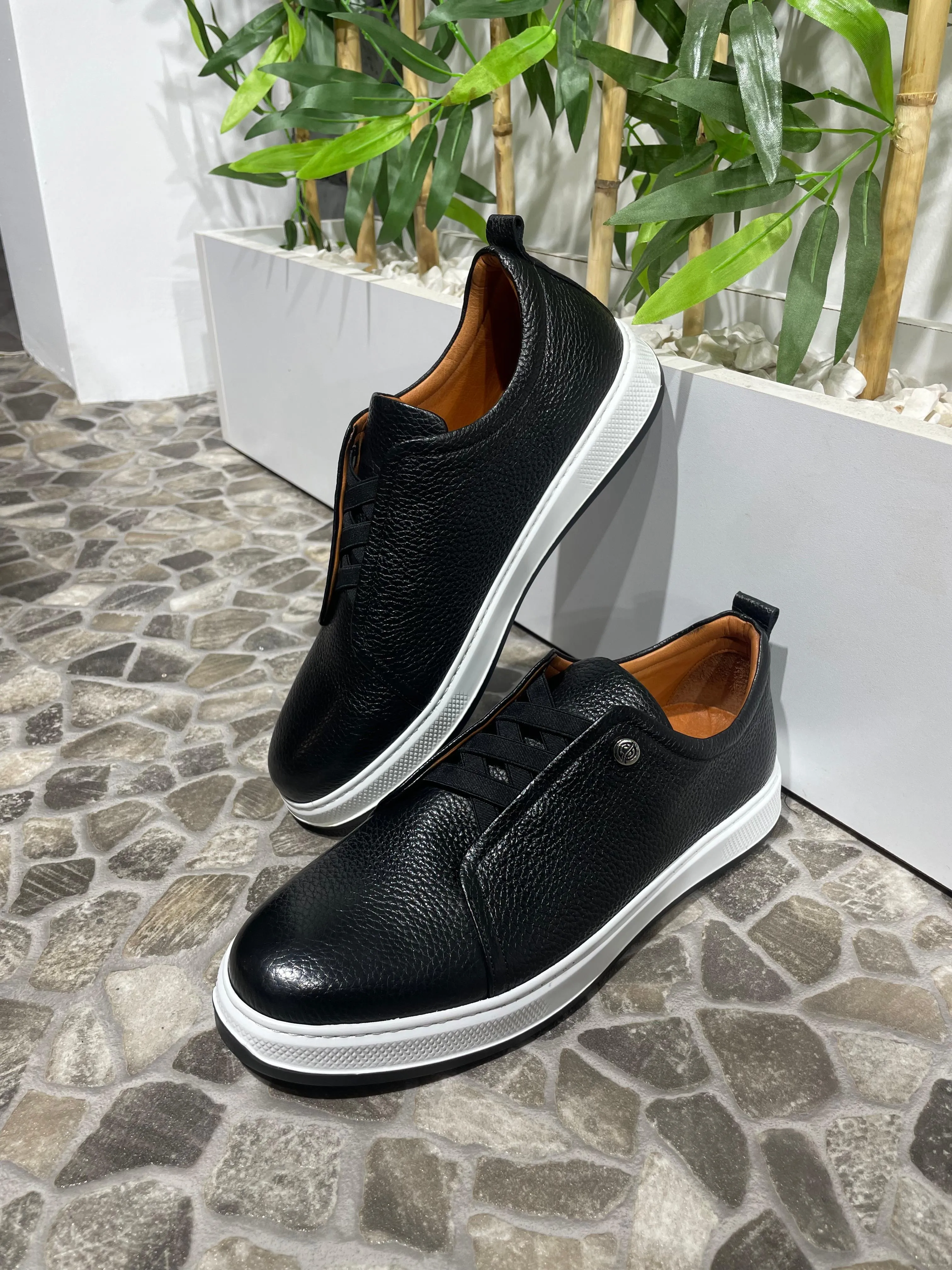 Brabion Dante Leather Black Shoes