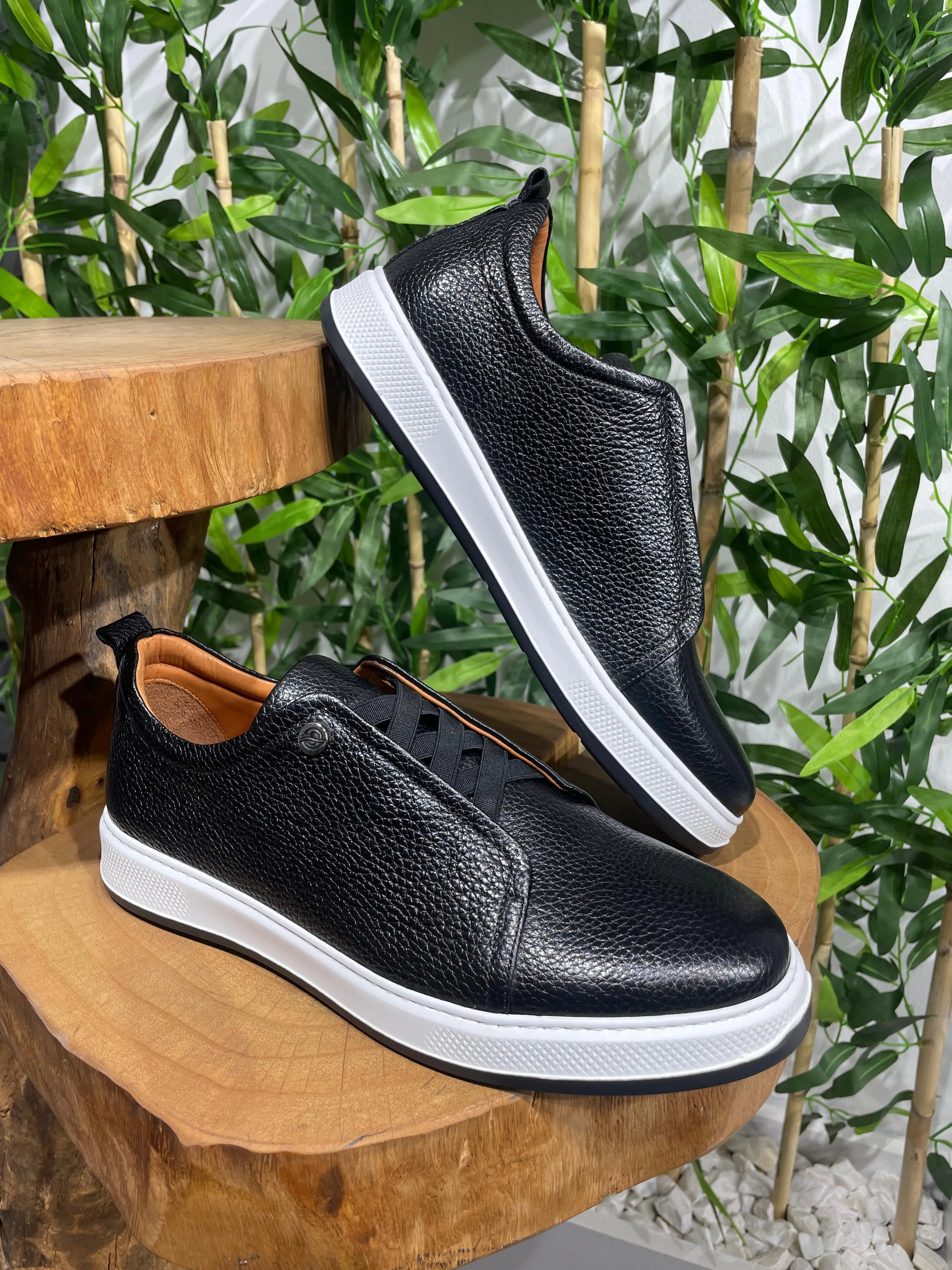 Brabion Dante Leather Black Shoes