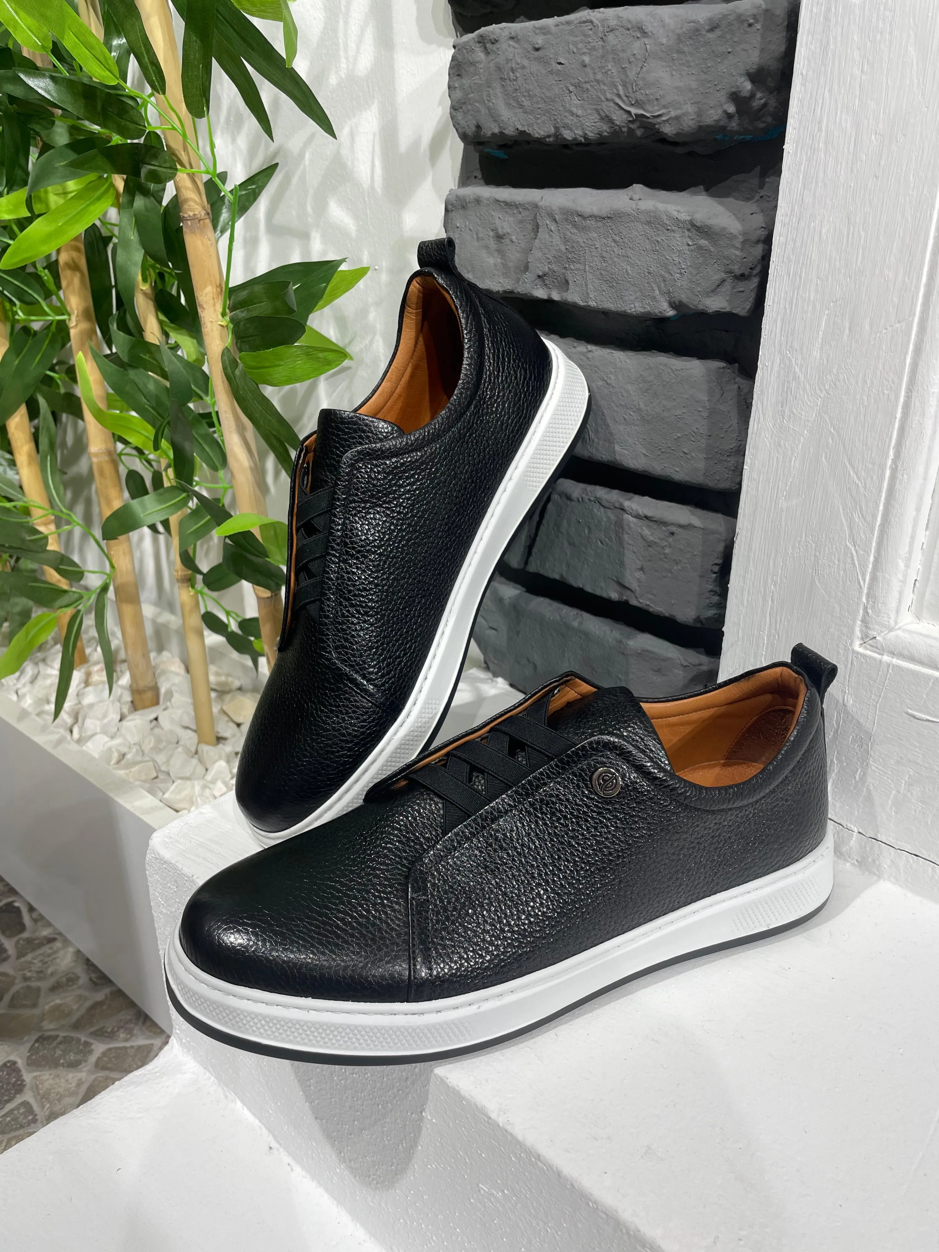 Brabion Dante Leather Black Shoes