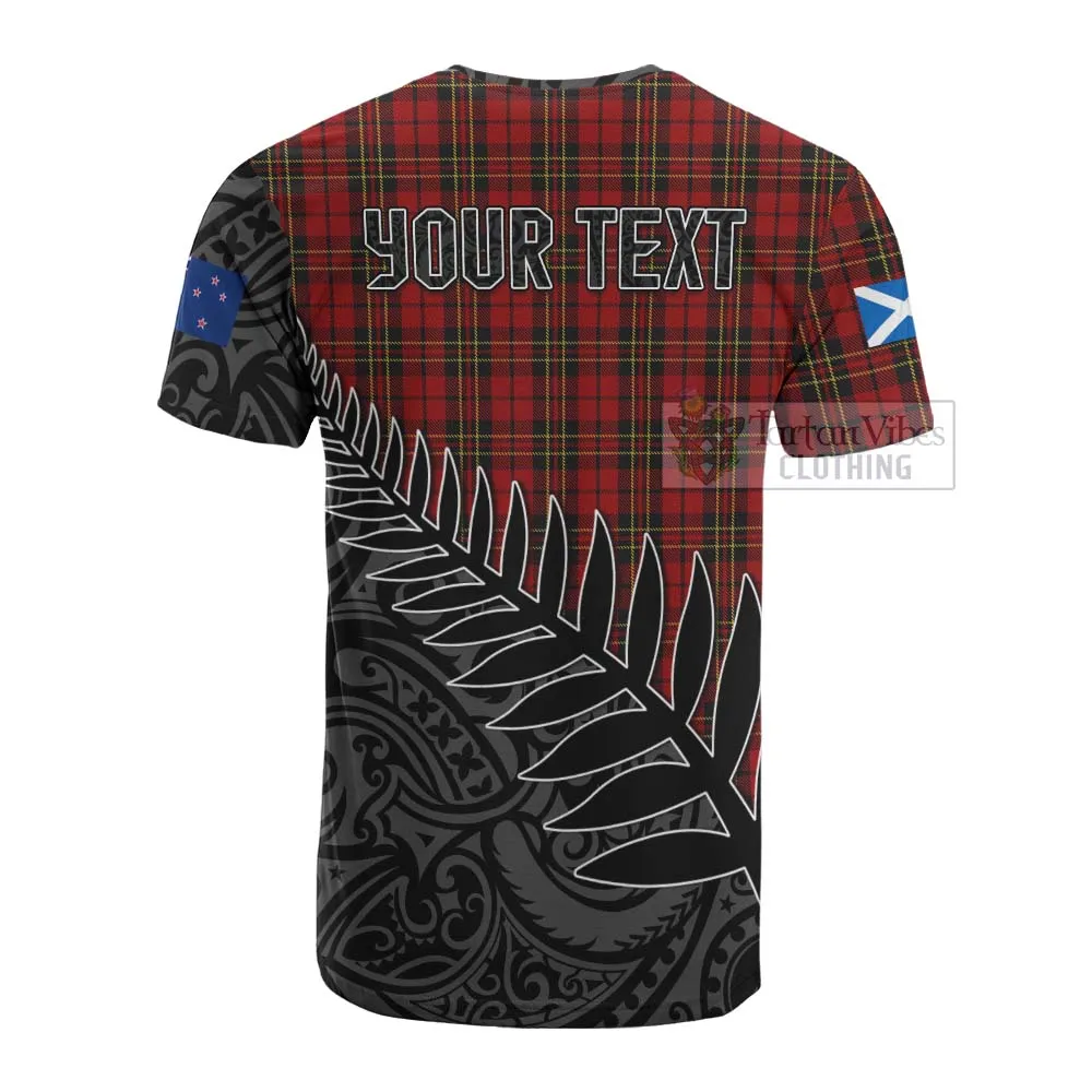 Brodie Crest Tartan Cotton T-shirt with New Zealand Silver Fern Half Style