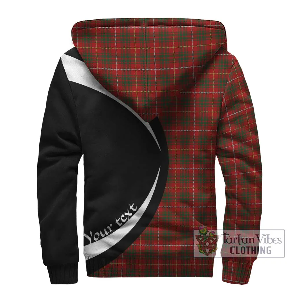 Bruce Tartan Sherpa Hoodie with Family Crest Circle Style