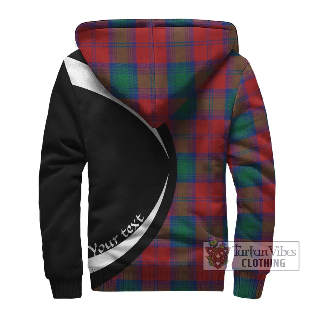 Byres (Byses) Tartan Sherpa Hoodie with Family Crest Circle Style