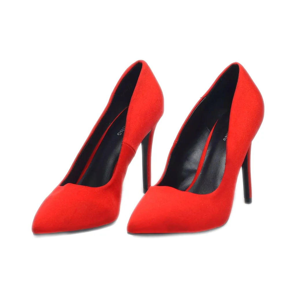 Call It Spring High-Heel Shoes Canvas Red Colour For Women