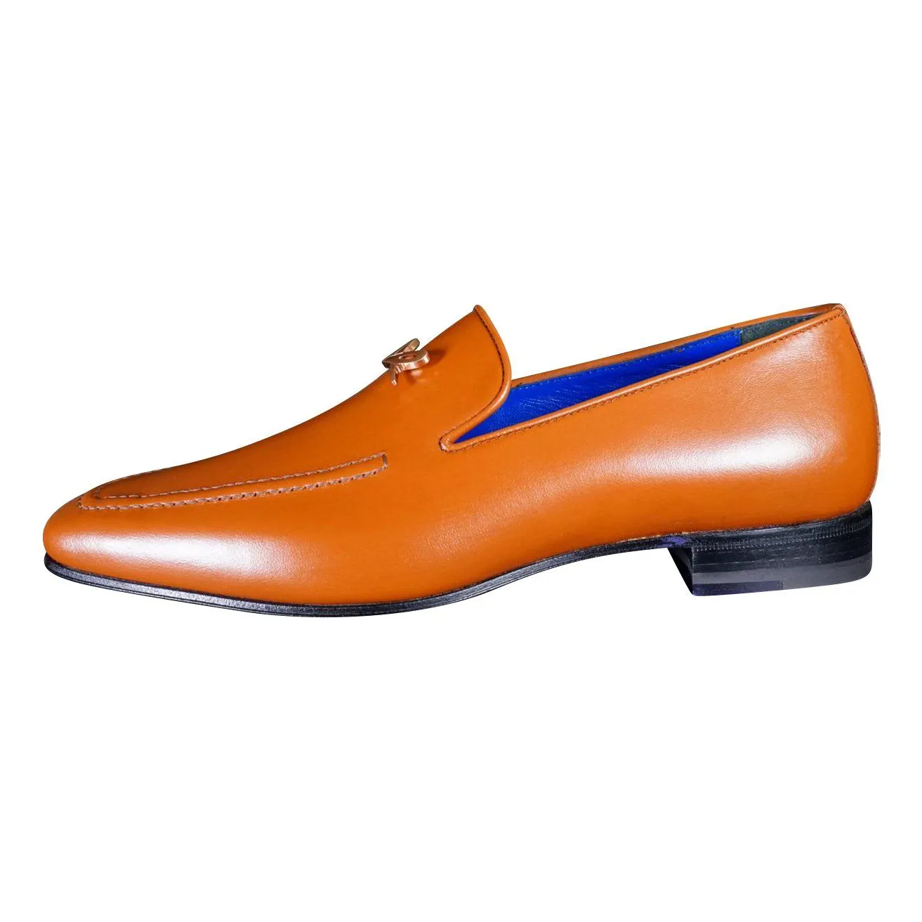 Caramello With Rose Gold Hardware Leather Loafers