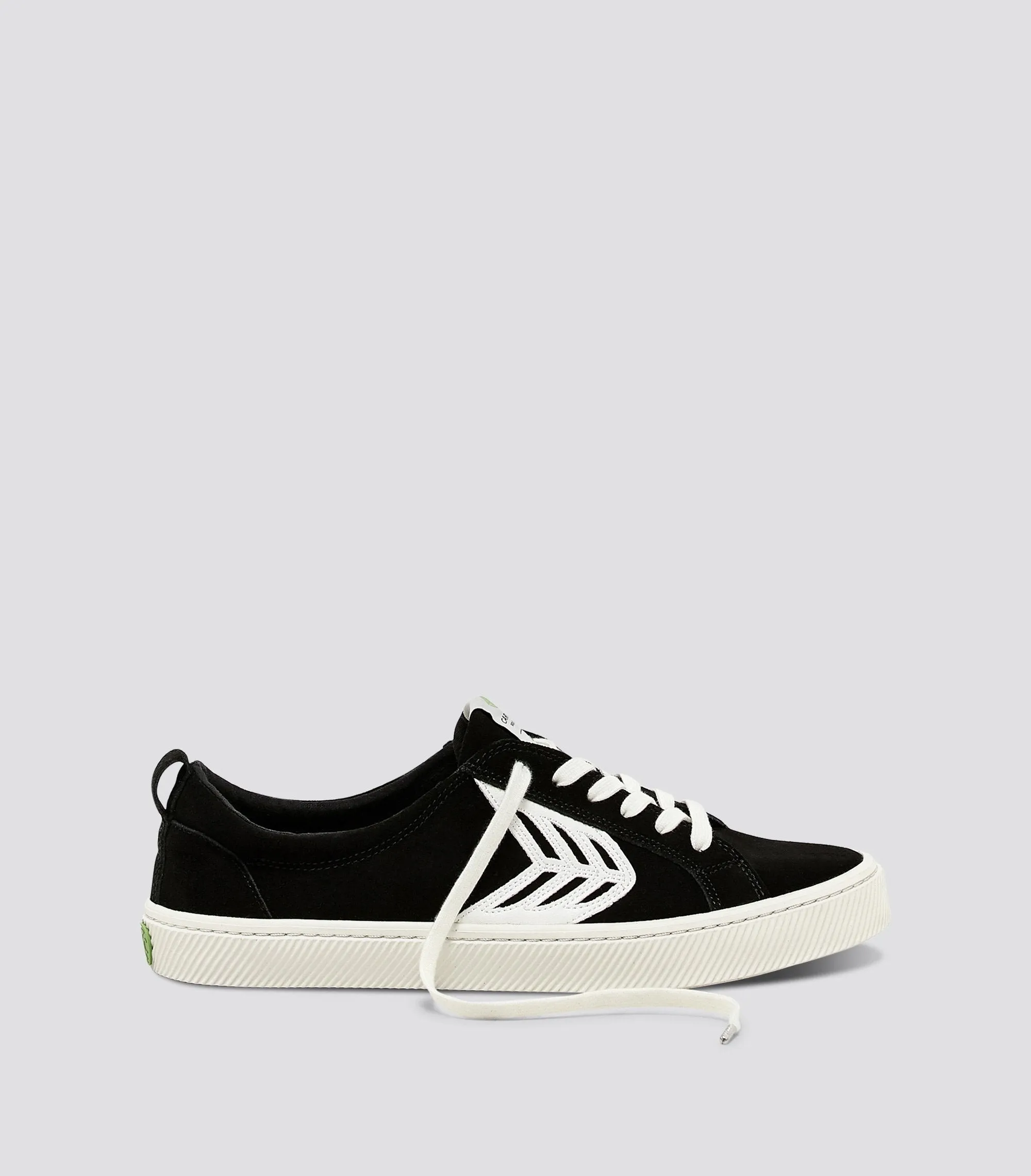 CATIBA Low Black Suede Ivory Logo Sneaker Women