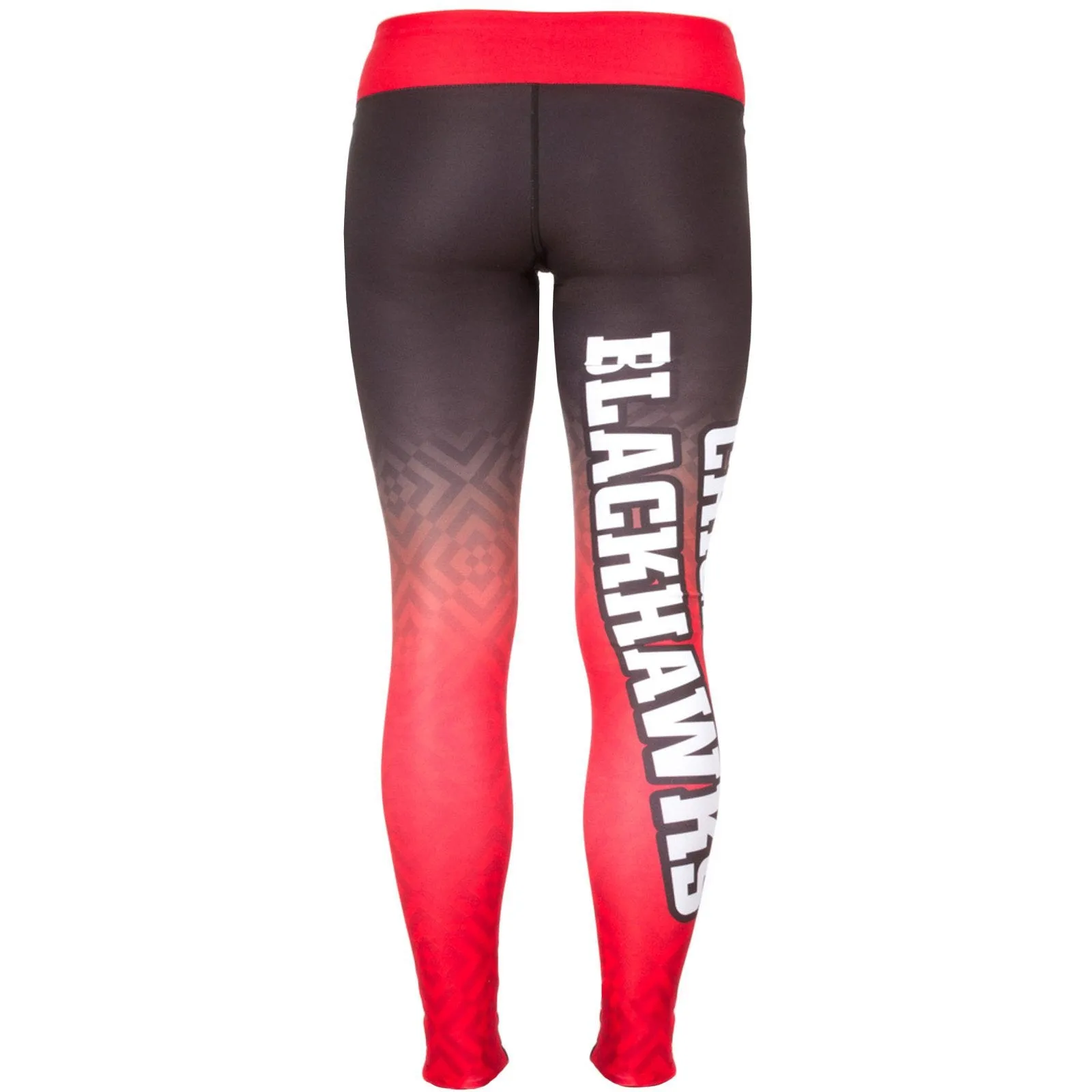 Chicago Blackhawks FC Women Black Red Workout Performance Leggings