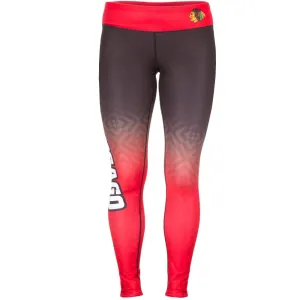 Chicago Blackhawks FC Women Black Red Workout Performance Leggings