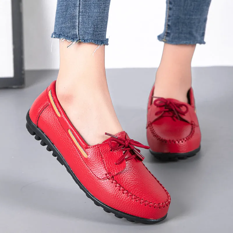 Cilool Genuine Leather Fashion Women Flats