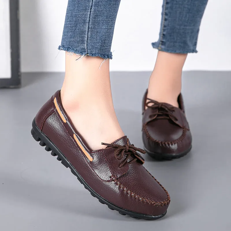 Cilool Genuine Leather Fashion Women Flats