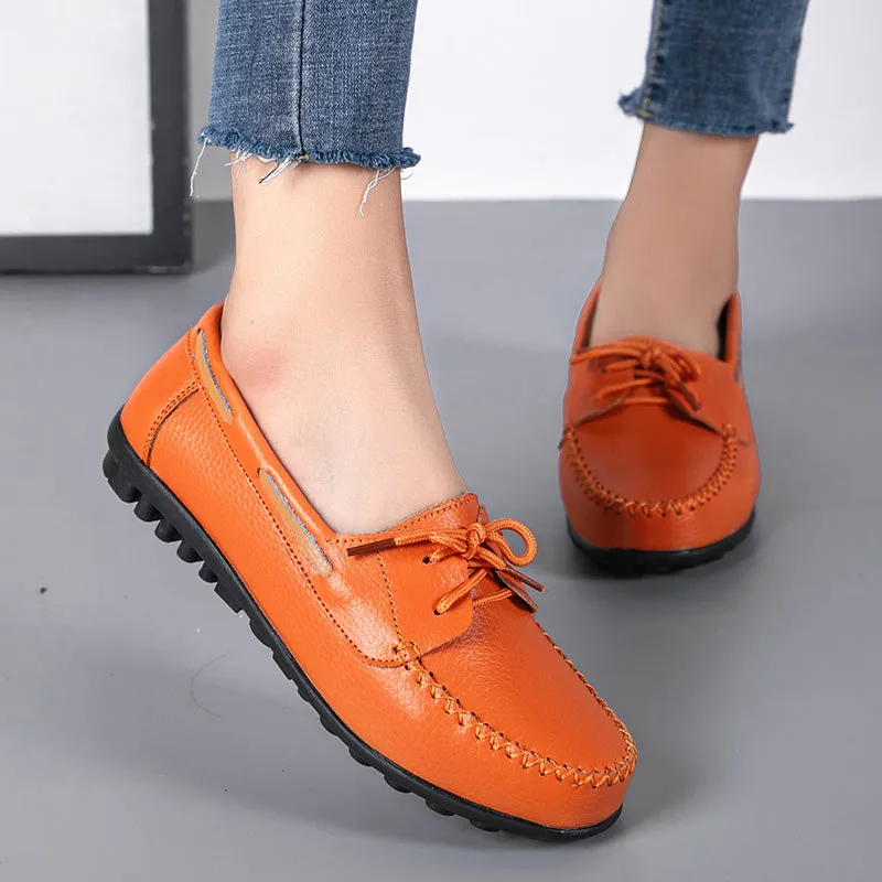 Cilool Genuine Leather Fashion Women Flats