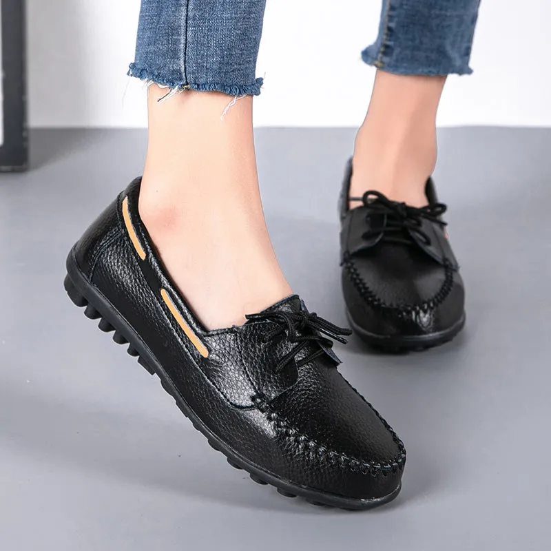 Cilool Genuine Leather Fashion Women Flats