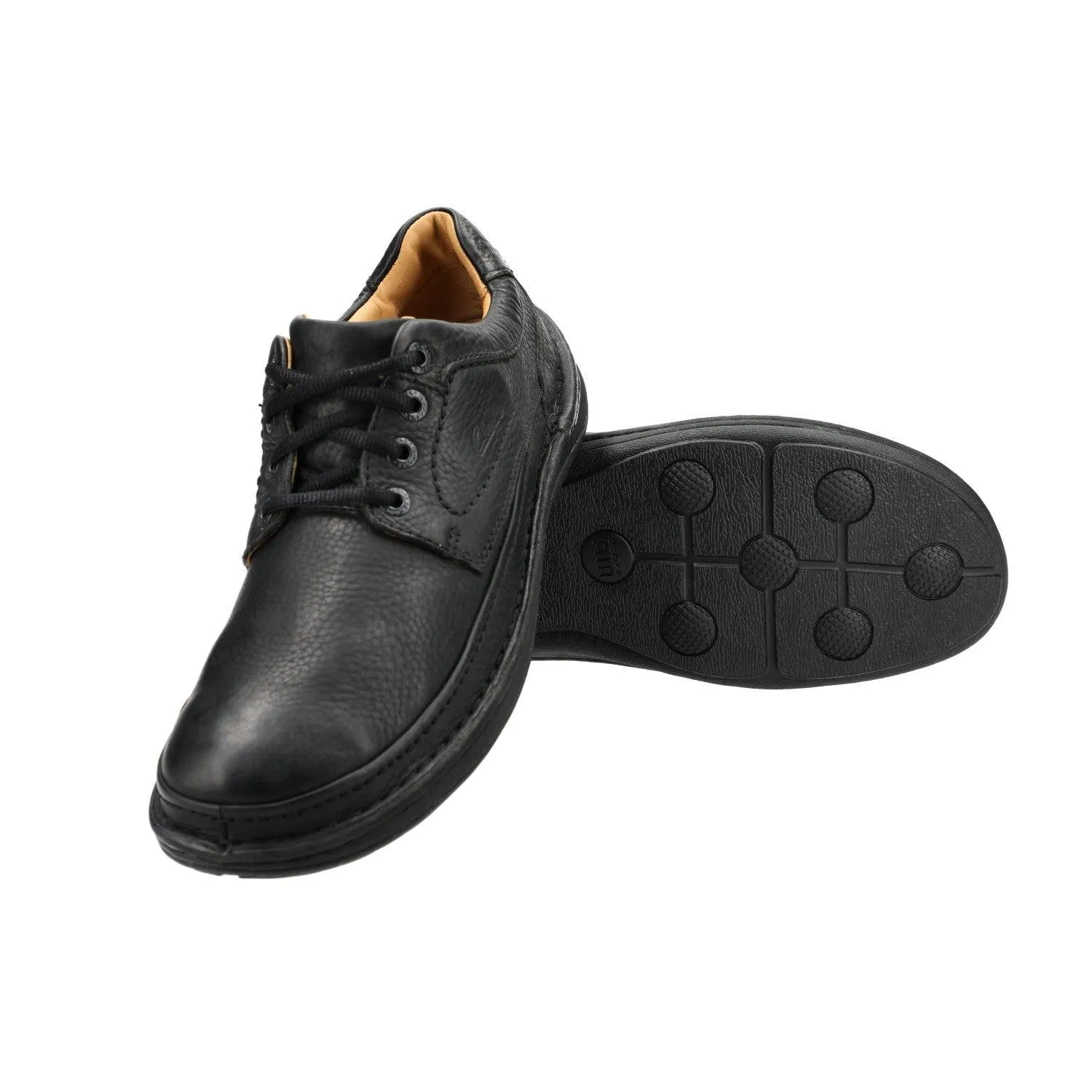 Clarks Nature Three Formal Lace Ups Leather Black Colour For Men