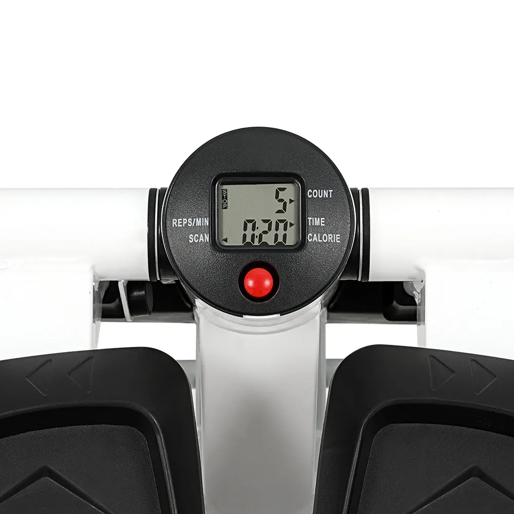 Compact Mini Stepper with 2 Resistance Ropes LCD, 150KG - Everfit