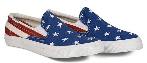 Converse all star United States and Britain's flag canvas shoes