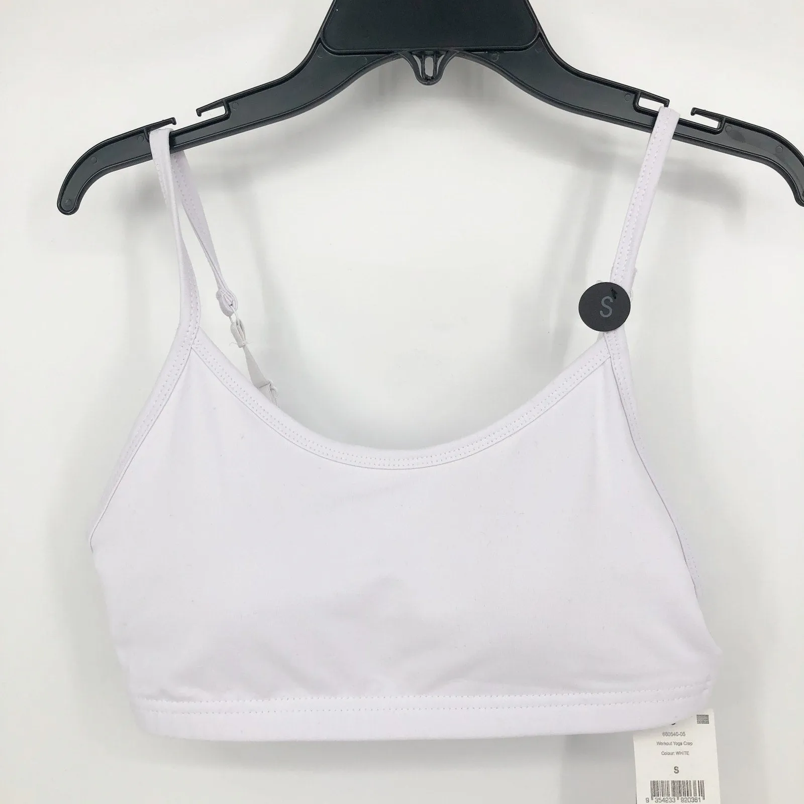 COTTON ON BODY Women's Workout Yoga Crop Top XS White Scoop Neck NWT