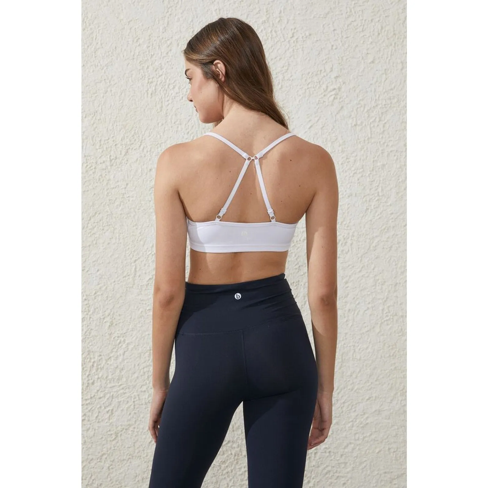 COTTON ON BODY Women's Workout Yoga Crop Top XS White Scoop Neck NWT