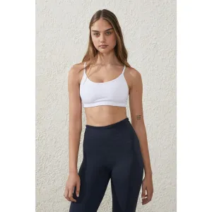 COTTON ON BODY Women's Workout Yoga Crop Top XS White Scoop Neck NWT