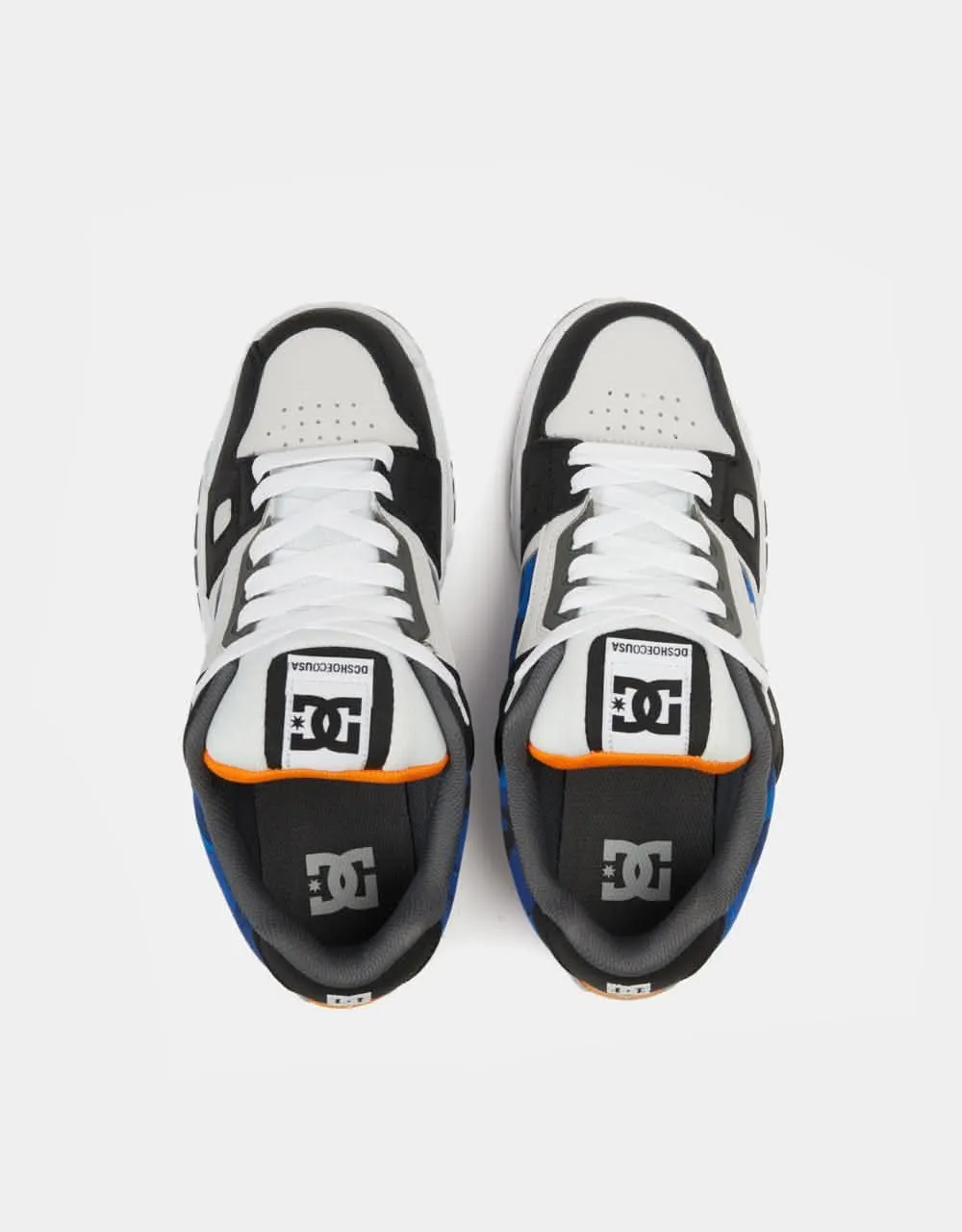 DC Stag Skate Shoes - White/Black/Orange