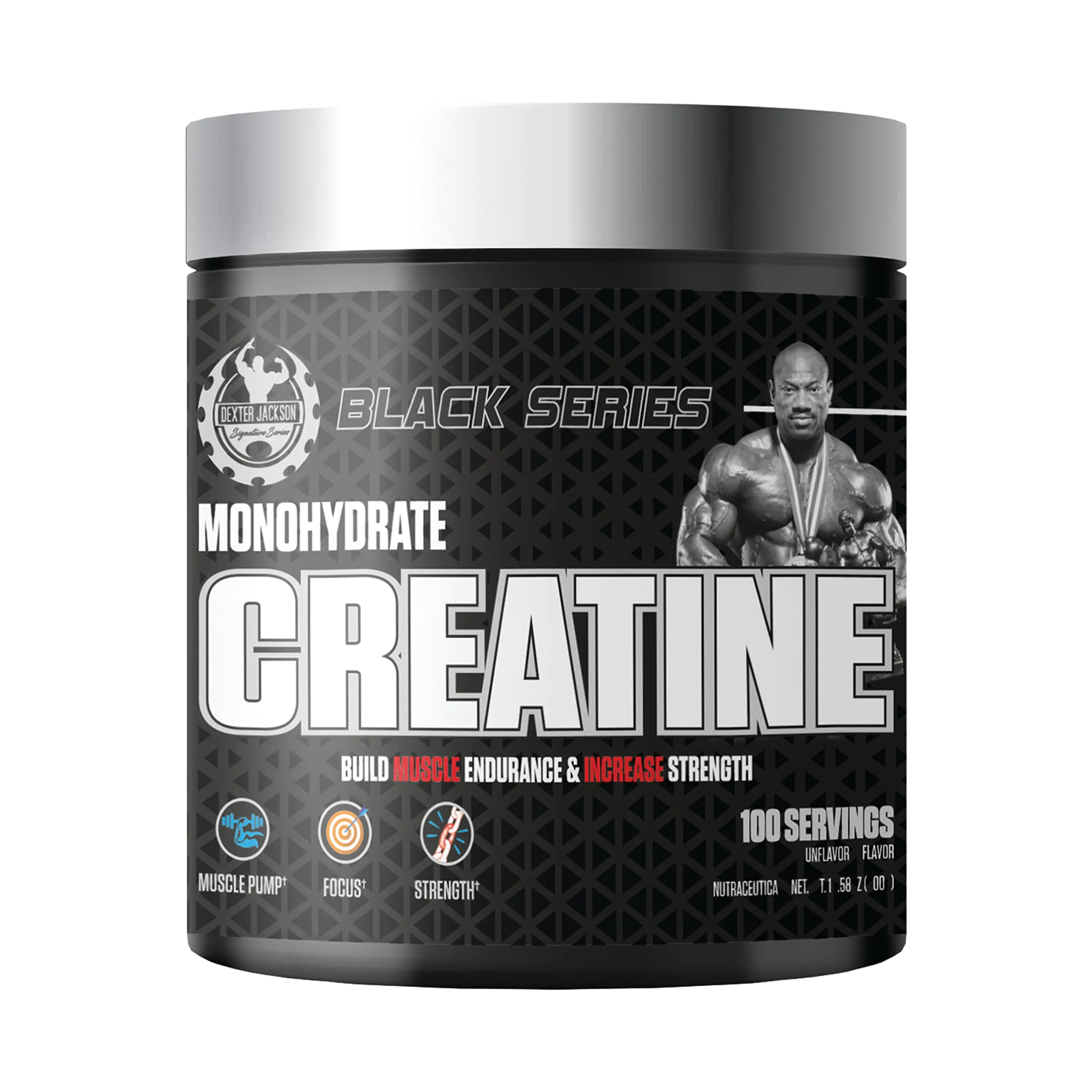 Dexter Jackson Black Series Monohydrate Creatine Powder - 300g, 100 Servings | Micronized for Enhanced Absorption