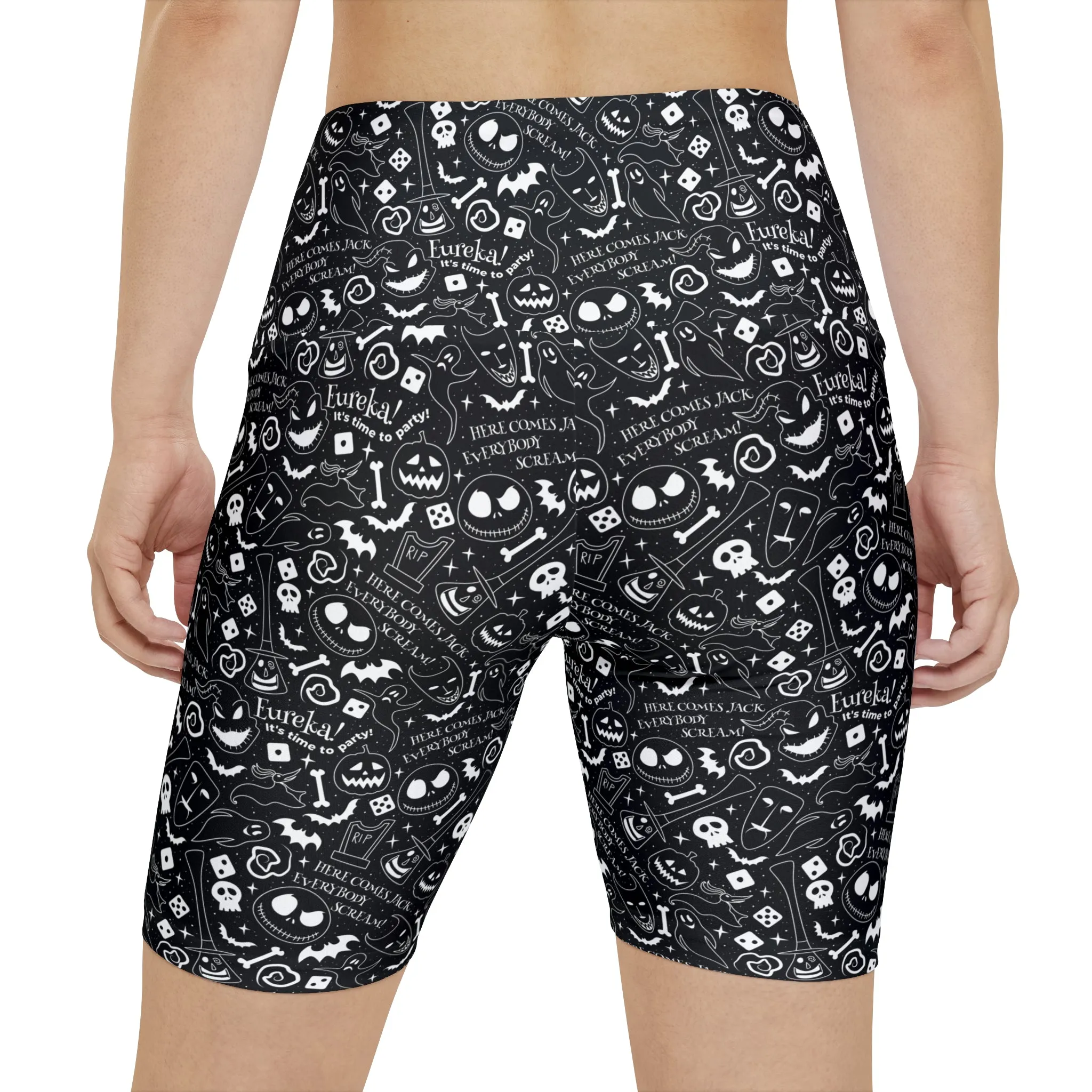 Disney Nightmare Before Christmas Everybody Scream Women's Athletic Workout Shorts