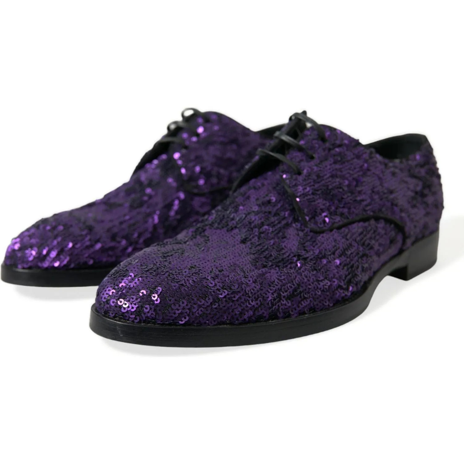 Dolce & Gabbana Elegant Sequined Oxford Dress Shoes