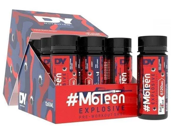 Dorian Yates #M6Teen Explosive Pre-Workout Shot, Blueberry - 12 x 60ml