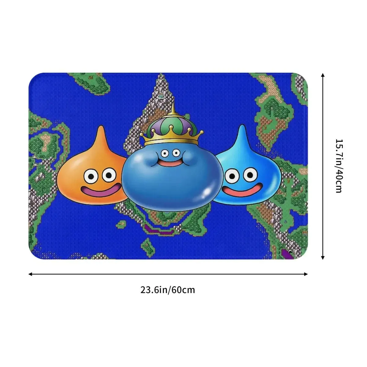 Dragon Quest Warrior Dragonlord Hero Slimes Game Bath Mat Slime King Doormat Flannel Carpet Entrance Door Rug Home Decoration