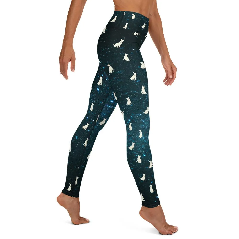 English Bull Terrier Galaxy Dog Yoga Leggings