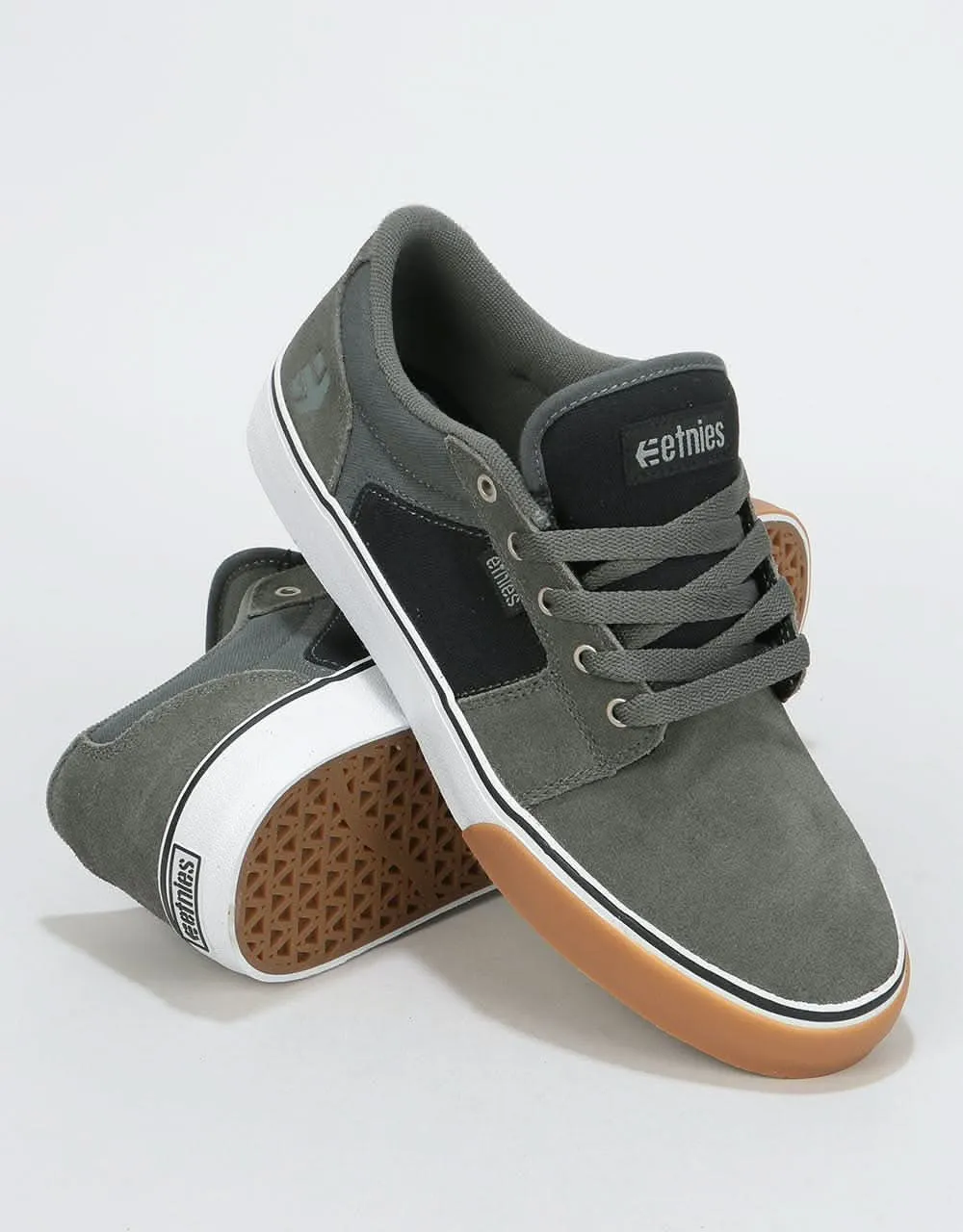 Etnies Barge LS Skate Shoes - Grey/Black/Silver