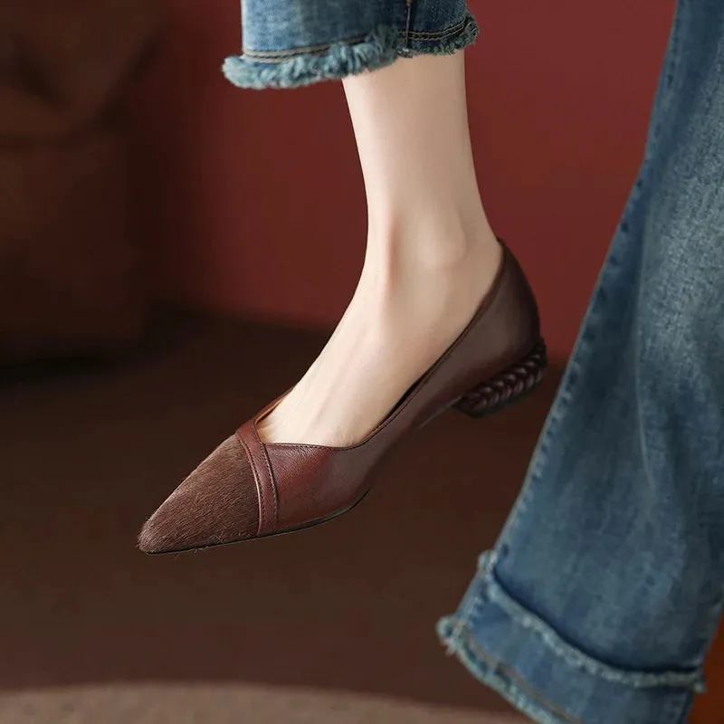 Fashion and Versatile Design Low Heel Ballet Flats for Women