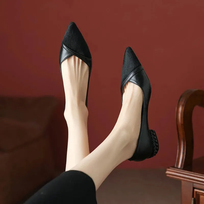 Fashion and Versatile Design Low Heel Ballet Flats for Women