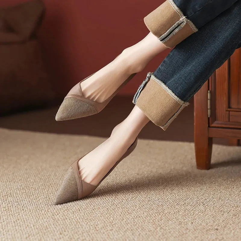 Fashion and Versatile Design Low Heel Ballet Flats for Women