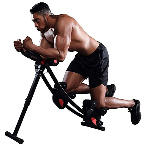 Fitlaya Fitness ab machine, ab workout equipment for home gym, Height Adjustable ab trainer, foldable fitness equipment.