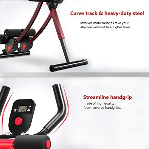 Fitlaya Fitness ab machine, ab workout equipment for home gym, Height Adjustable ab trainer, foldable fitness equipment.