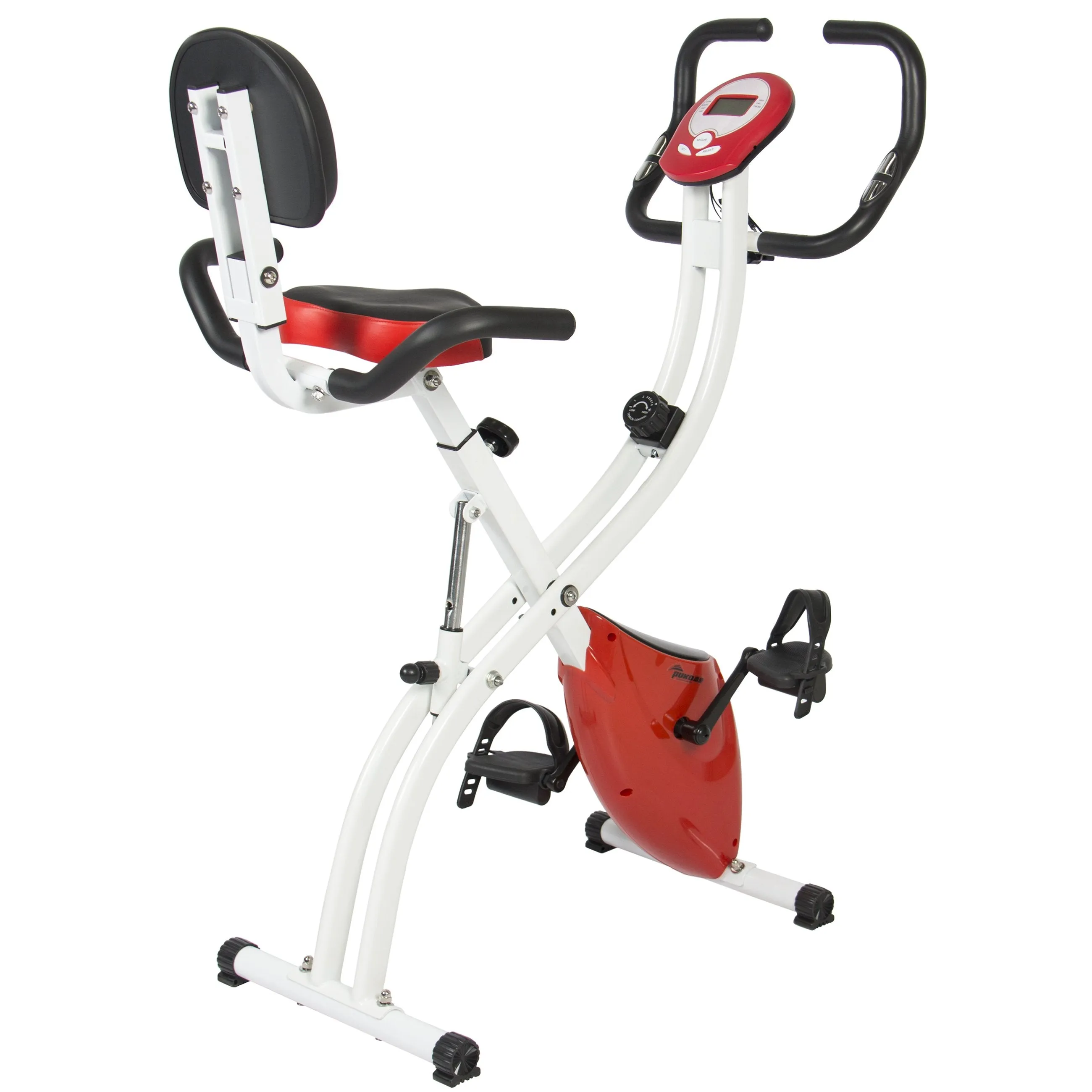 Folding Exercise Bike w/ 8-Level Magnetic Resistance, Adjustable Height