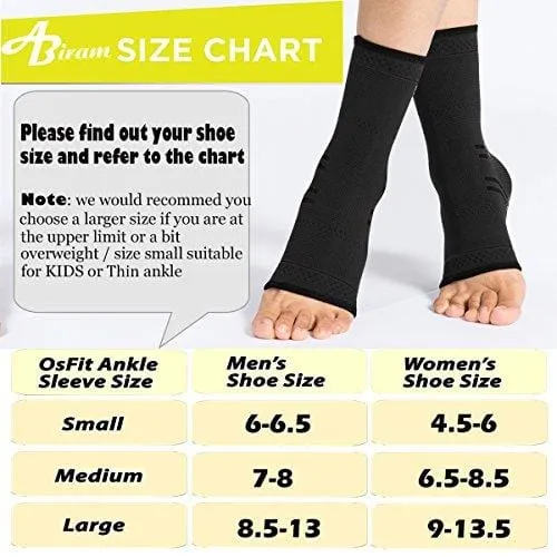 Foot Sleeve (Pair) with Compression Wrap -Ankle Brace For Arch & Ankle Support–Football, Basketball, Volleyball, Running -For Sprained Foot, Tendonitis, Plantar Fasciitis