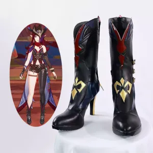 Genshin Impact Chasca Shoes Cosplay Boots