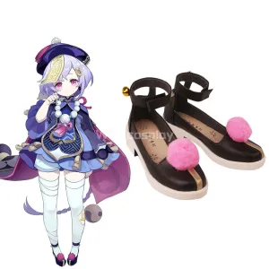 Genshin Impact Qiqi Black Cosplay Shoes