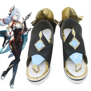 Genshin Impact Shen He Shenhe Cosplay Shoes