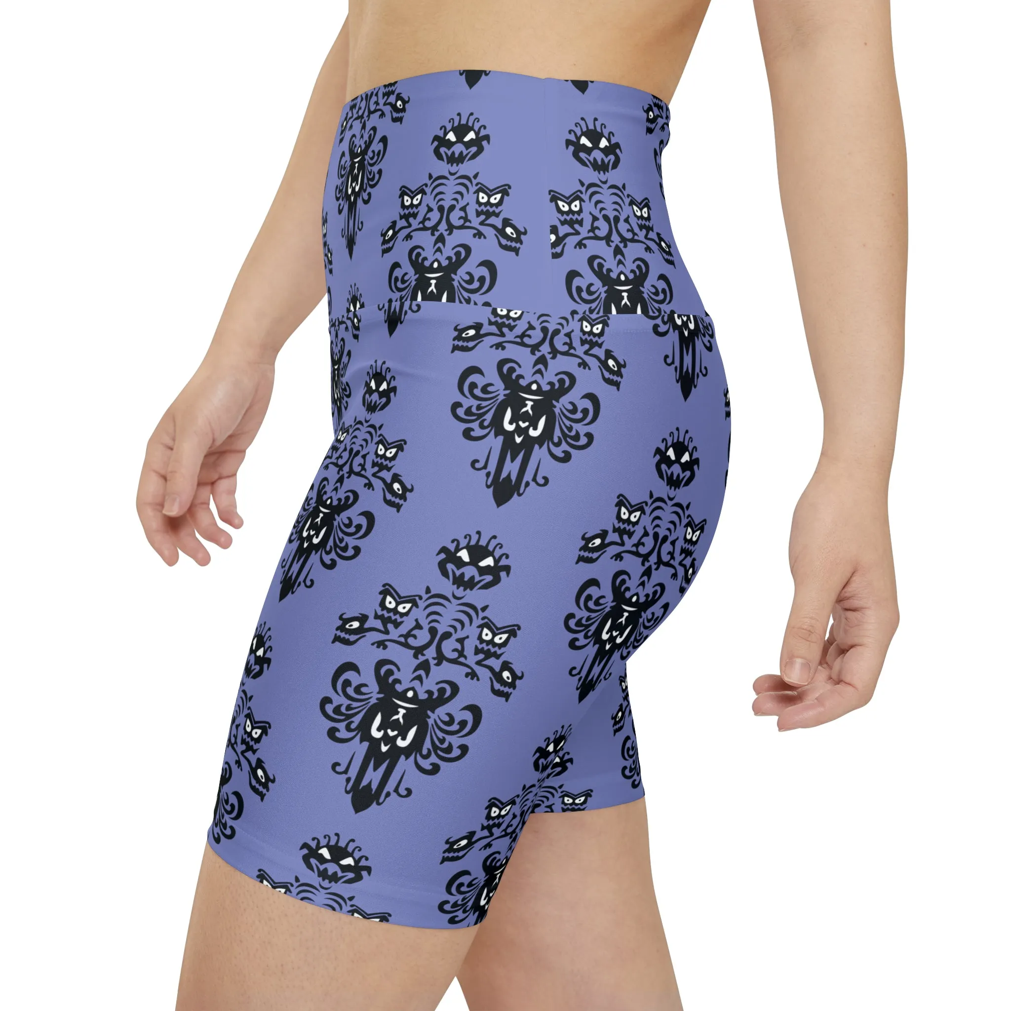 Haunted Mansion Wallpaper Women's Athletic Workout Shorts