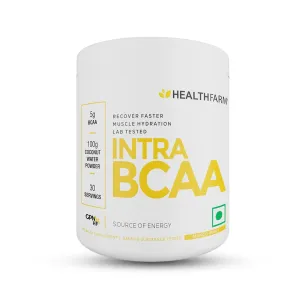 Healthfarm Intra BCAA Powder Amino Acids Supplement - 30 Servings - Sugar-Free Intra, Post & Pre Workout Amino Powder & Recovery Drink (Mango Berry)