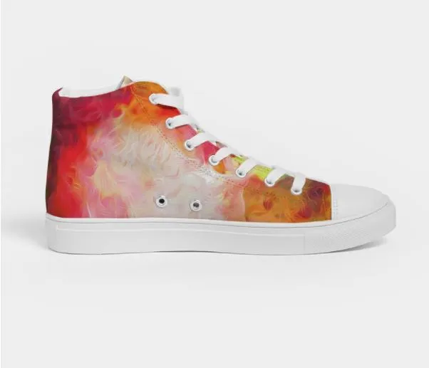 High Top Sneaker Action for Girls. Tie Dye Art Dance Sneakers for Women. WickedYo