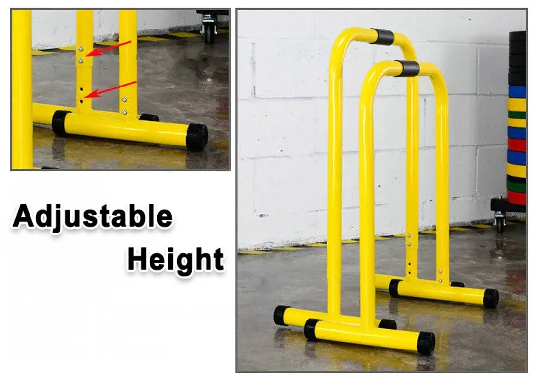 Home Gym Chin Up Dip Parallel Bar Dips Exercise Push Pull Up Equaliser Cross Parallettes Stand Station