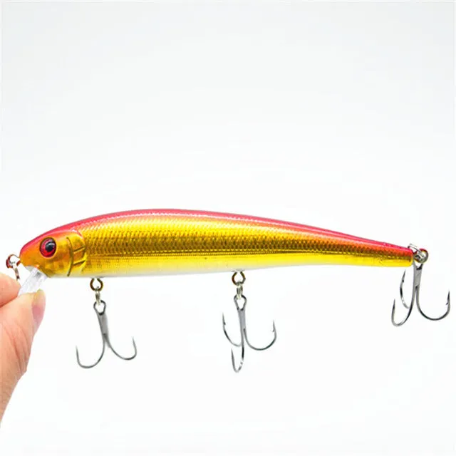 Hot sale 1Pcs 13cm 19.5g Minnow fishing Lure Fish Wobbler Tackle Crankbait Artificial Japan Hard Bait Swim bait 1# Hook NE-203