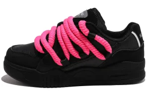 Huanqiu Skateboarding Women's sneakers, black/pink