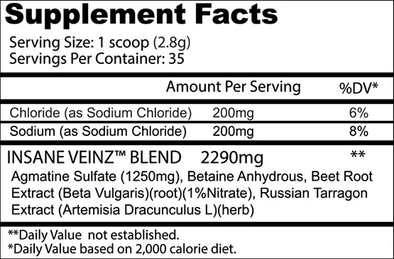 Insane Labz Insane Veinz 35 Servings