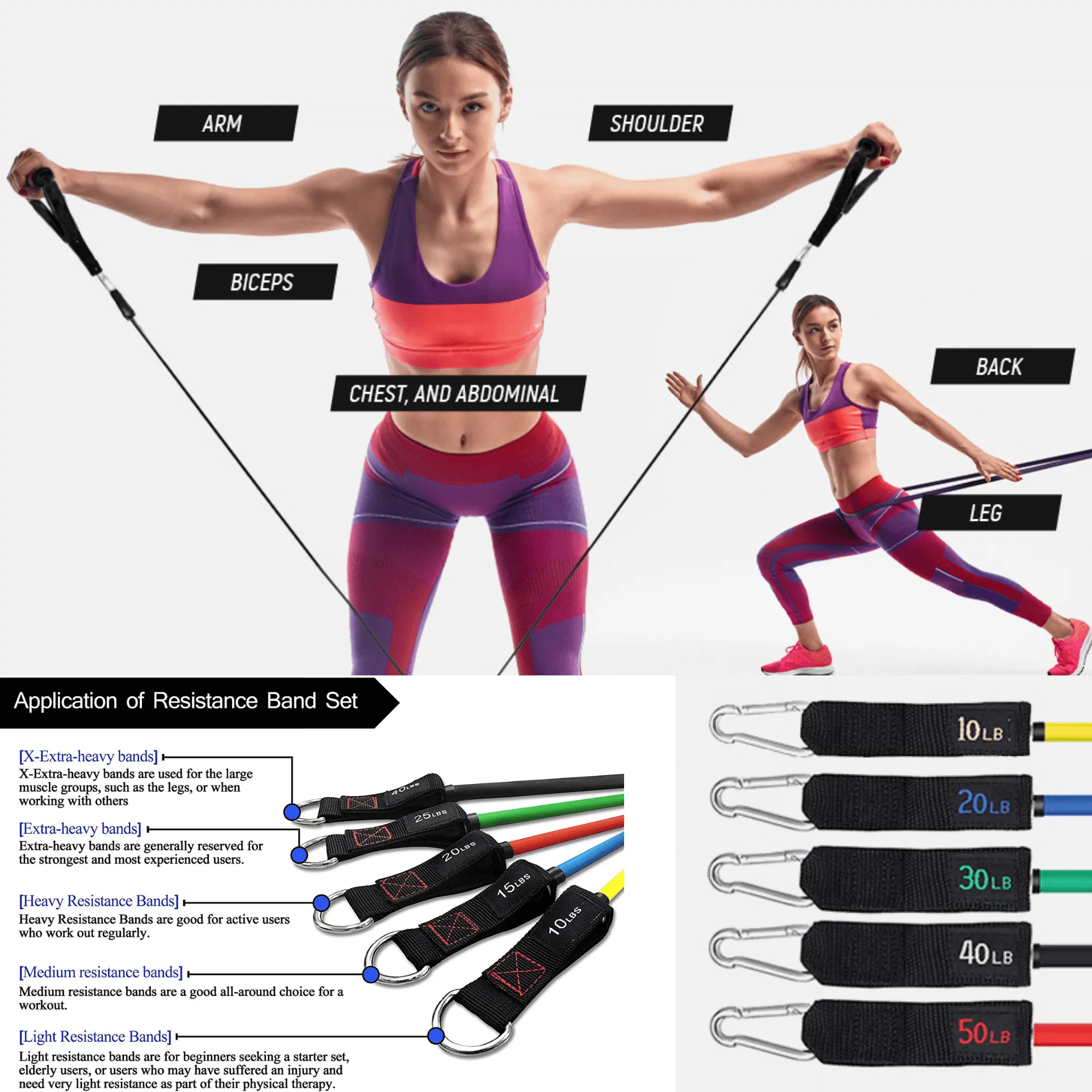 Intey 13-Pcs Resistance Band Home Workout Set