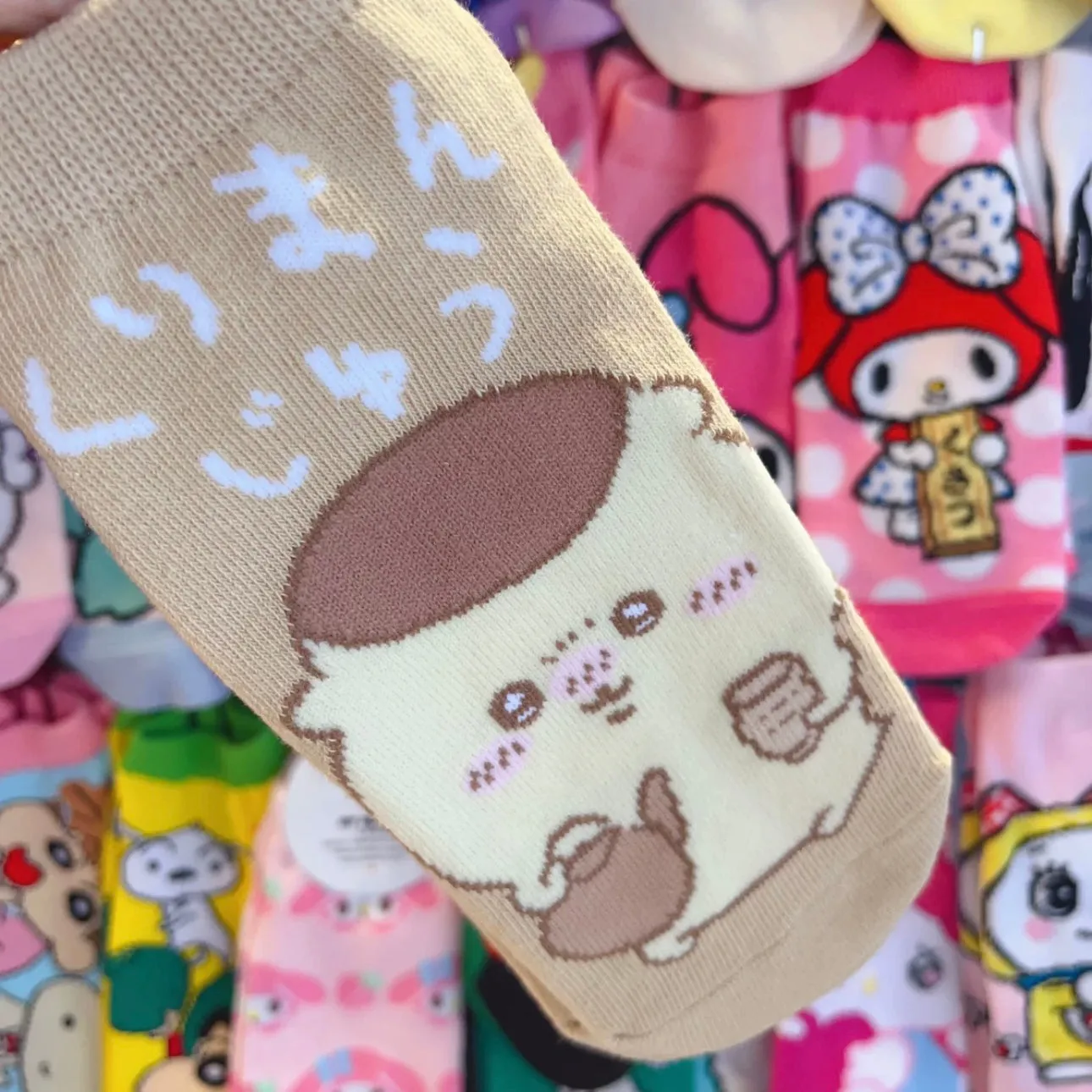 Japanese Cartoon Chiikawa Short Boot Socks | Kawaii Colourful Comic Style - Chiikawa Hachiware Usagi Momonga Kurimanju