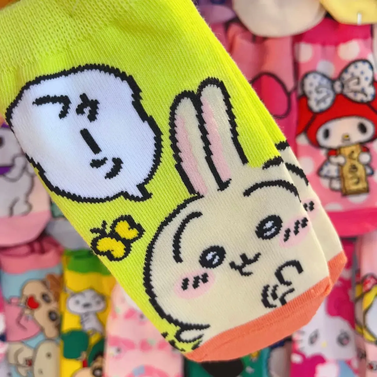 Japanese Cartoon Chiikawa Short Boot Socks | Kawaii Colourful Comic Style - Chiikawa Hachiware Usagi Momonga Kurimanju