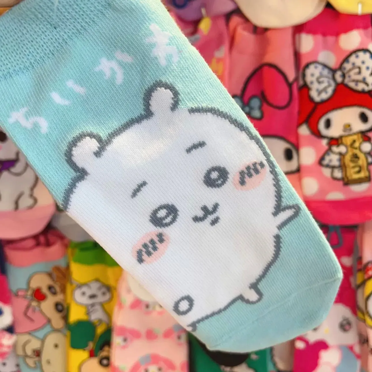 Japanese Cartoon Chiikawa Short Boot Socks | Kawaii Colourful Comic Style - Chiikawa Hachiware Usagi Momonga Kurimanju